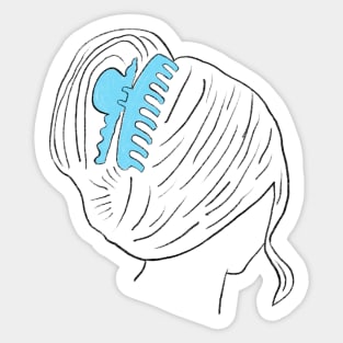 Claw Clip in Hair Sticker